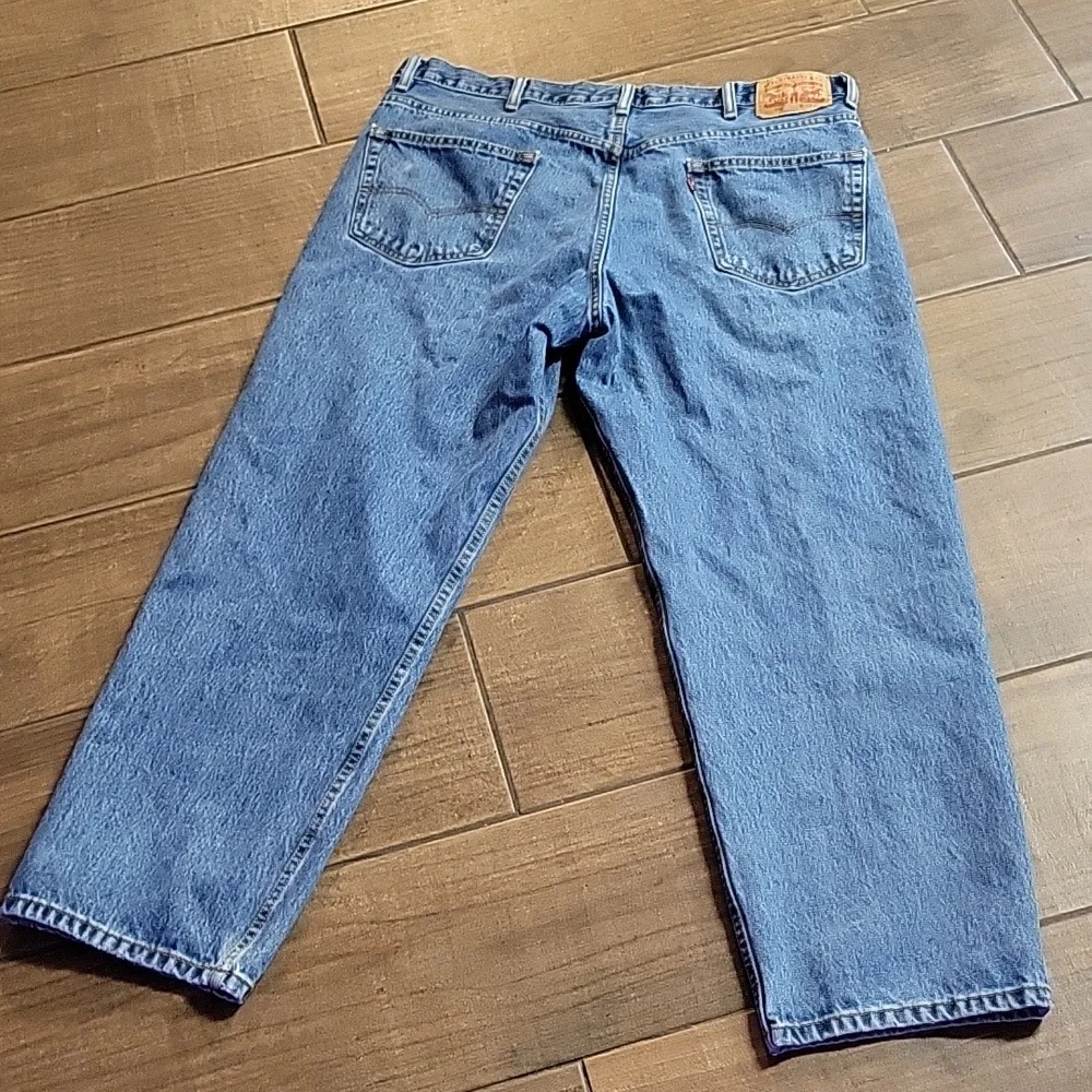 Levi's blue jeans 550 classic 5 pocket style 100% cotton straight leg 40x30 EUC…